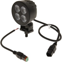 Lampă de lucru LED, 24W, 2556lm, rotund, 12/24V, alb, 83.9x99.5x59mm mufă Deutsch, flux, 4 LED-uri