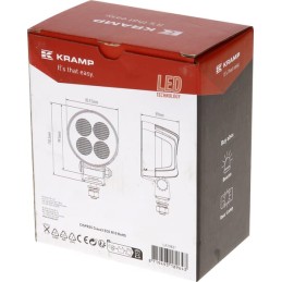 Lampă de lucru LED, 24W, 2556lm, rotund, 12/24V, alb, 83.9x99.5x59mm mufă Deutsch, flux, 4 LED-uri