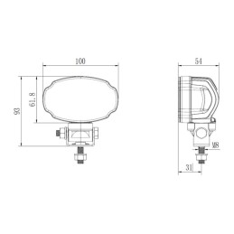 Lampă de lucru LED, 20W, 3000lm