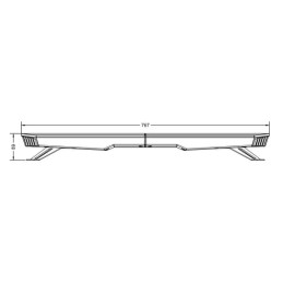 Lampă LED tip bară, 100/200W, 12-24V, chihlimbar, cu șurub, 767x89x280 mm TA2