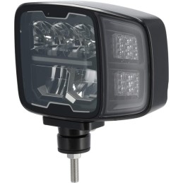 Far LED, dreptunghiular, 12/24V, 220x197.2x80.5mm, încălzit, fază lungă/fază scurtă, anti-zăpadă, stânga