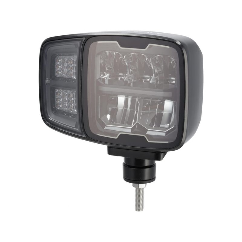 Far LED, dreptunghiular, 12/24V, 220x197.2x80.5mm, încălzit, fază lungă/fază scurtă, anti-zăpadă, dreapta