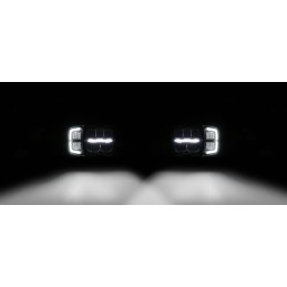 Far LED, dreptunghiular, 12/24V, 220x197.2x80.5mm, încălzit, fază lungă/fază scurtă, anti-zăpadă, dreapta