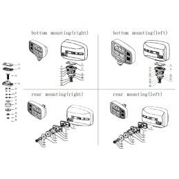 Far LED, dreptunghiular, 12/24V, 220x197.2x80.5mm, încălzit, fază lungă/fază scurtă, anti-zăpadă, dreapta