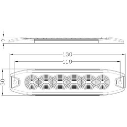 Lamp? de avertizare intermitent? galben? 6 LED-uri