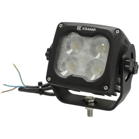 Lampă de lucru LED 70W 6000lm pătrată 10/45V albă 120x110x72mm încălzită cu senzor flood - fascicul larg 4 LED-uri Kramp