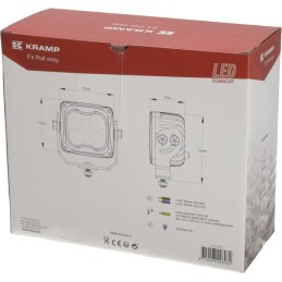 Lampă de lucru LED 70W 6000lm pătrată 10/45V albă 120x110x72mm încălzită cu senzor flood - fascicul larg 4 LED-uri Kramp