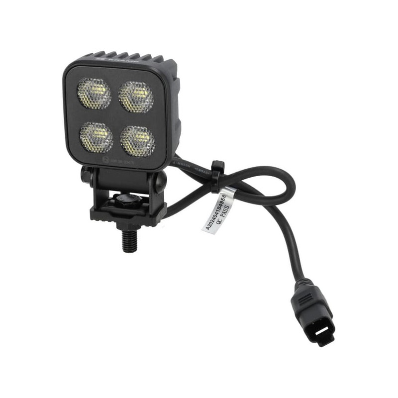 Lampă de lucru LED, 40W, 2650lm, pătrat, 12/24V, alb, 70.1x126.6x49.7mm mufă Deutsch, flux, 8 LED-uri