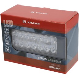 Lampă de lucru LED 42W 3800lm dreptunghiulară 10/30V 140,2x41,8x57,2mm tip flood Kramp