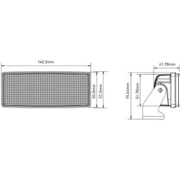 Lampă de lucru LED 42W 3800lm dreptunghiulară 10/30V 140,2x41,8x57,2mm tip flood Kramp