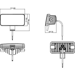 Lampă de lucru LED 54W 4100lm dreptunghiulară flux Kramp