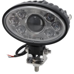Far cu LED, 20/24W, oval, 10/30V, 166x98x98mm, fază lungă/ușoară, cablu deschis cu 3 pini, montare pe suport