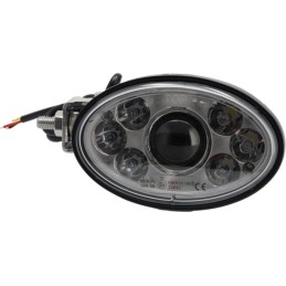 Far cu LED, 20/24W, oval, 10/30V, 166x98x98mm, fază lungă/ușoară, cablu deschis cu 3 pini, montare pe suport
