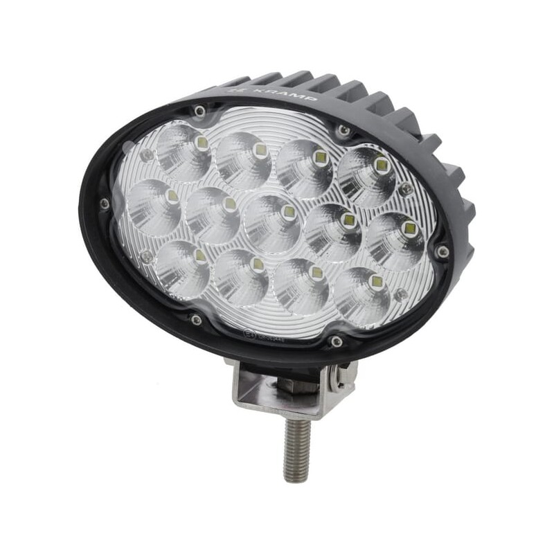 Lampă de lucru LED, 65V, 5880lm, oval, 10/30V, 166x148x95mm, mufă Deutsch, Spot, 13 LED-uri