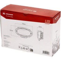 Lampă de lucru LED, 40W, 3500lm, oval, 12-24V,190x107x63mm, flux larg