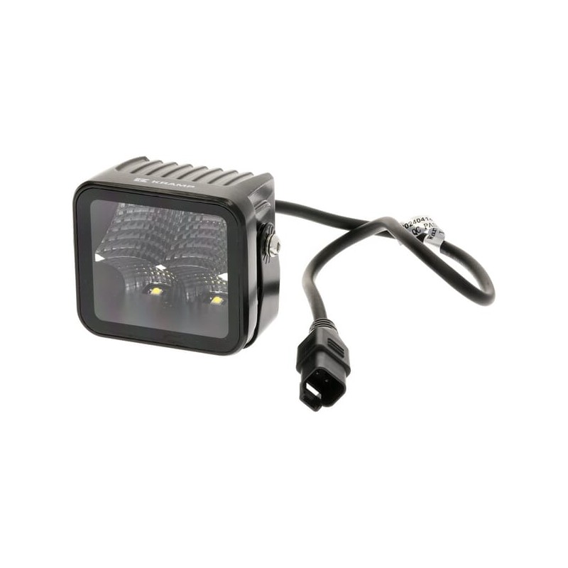Lampă de lucru indirectă cu LED-uri, 40W, 4800lm, pătrat, 12/24V, alb, 81x82.5x67.5mm mufă Deutsch, flux, 4 LED-uri