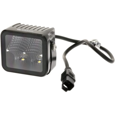 Lampă de lucru indirectă cu LED-uri, 40W, 4800lm, pătrat, 12/24V, alb, 81x82.5x67.5mm mufă Deutsch, flux, 4 LED-uri