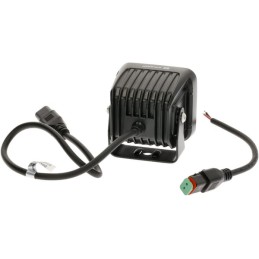 Lampă de lucru indirectă cu LED-uri, 40W, 4800lm, pătrat, 12/24V, alb, 81x82.5x67.5mm mufă Deutsch, flux, 4 LED-uri