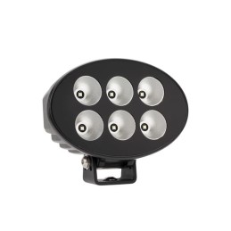 Lumină de lucru LED, 36W, 3500lm, ovală, 12/24V, 155x105x58mm, Flood, 6LED-uri, Serie neagră