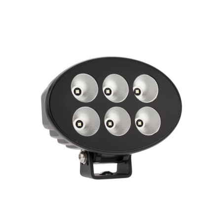 Lumină de lucru LED, 36W, 3500lm, ovală, 12/24V, 155x105x58mm, Flood, 6LED-uri, Serie neagră