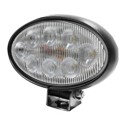 Lampă de lucru LED 56W 5320lm ovală 10/30V albă 160x100x74mm mufă Deutsch tip flood 8 LED-uri Kramp