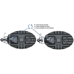 Lampă de lucru LED 56W 5320lm ovală 10/30V albă 160x100x74mm mufă Deutsch tip flood 8 LED-uri Kramp