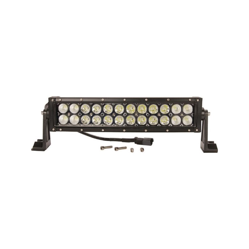 Bară lumini de lucru LED 72W 6120lm dreptunghiulară 12/24V albă 351,6x79,5mm mufă Deutsch combo curbată 24 LED-uri Kramp