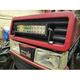 Bară lumini de lucru LED 72W 6120lm dreptunghiulară 12/24V albă 351,6x79,5mm mufă Deutsch combo curbată 24 LED-uri Kramp