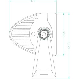 Bară lumini de lucru LED 72W 6120lm dreptunghiulară 12/24V albă 351,6x79,5mm mufă Deutsch combo curbată 24 LED-uri Kramp