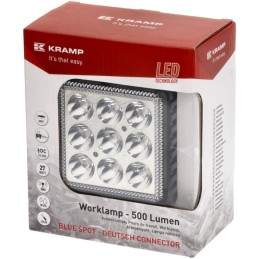 Lampă de lucru LED 27W 500lm albastru cablu Spot/conexiune Deutsch