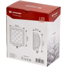 Lampă de lucru LED 27W 500lm albastru cablu Spot/conexiune Deutsch
