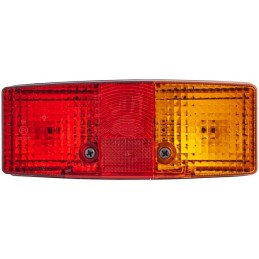 Lampă spate dreapta dreptunghiulară 12/24V roșu/portocaliu cu șurub 158x51x64mm Hella