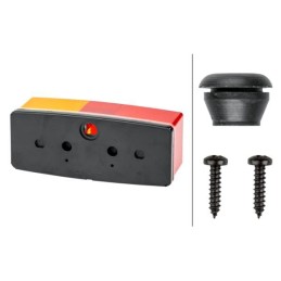 Lampă spate dreapta dreptunghiulară 12/24V roșu/portocaliu cu șurub 158x51x64mm Hella