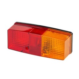 Lampă spate dreapta dreptunghiulară 12/24V roșu/portocaliu cu șurub 158x51x64mm Hella