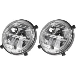 LED faruri, 22/21W, rotund, 9-36V, diam. 140mm, fază lungă/fază scurtă, conector H4, pereche, Kramp