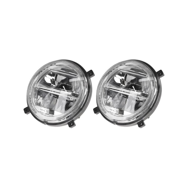 LED faruri, 22/21W, rotund, 9-36V, diam. 140mm, fază lungă/fază scurtă, conector H4, pereche, Kramp