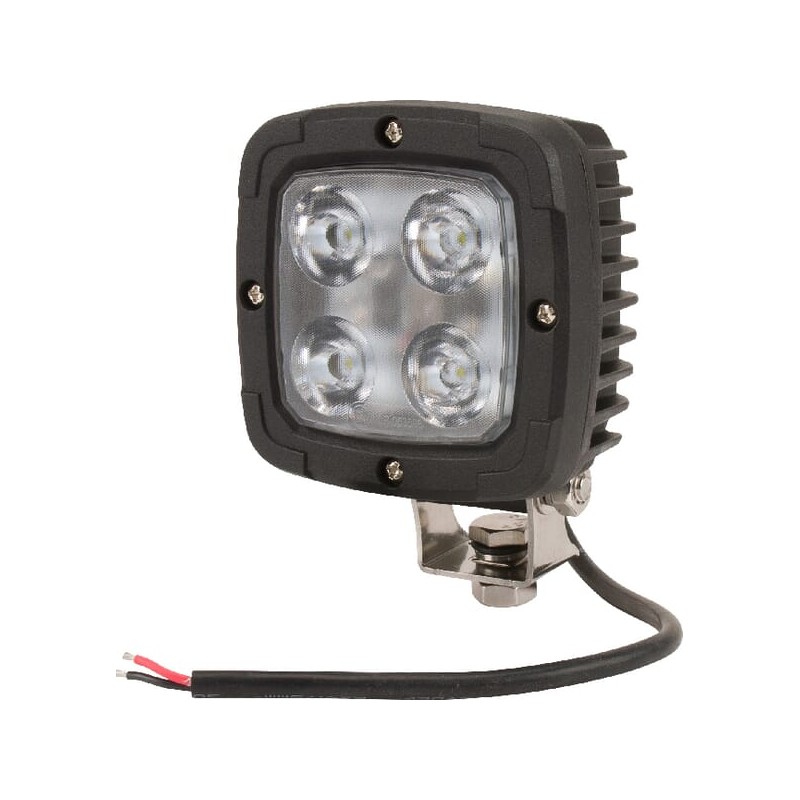Lampă de lucru LED, 40W, 4000lm, pătrată, 10-30V, 98,5x63,4x98,5mm, rază spot, Kramp