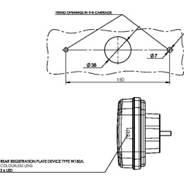 Lampă spate multifuncțională LED dreptunghiulară 12-24V 236x104x61,5mm Kramp