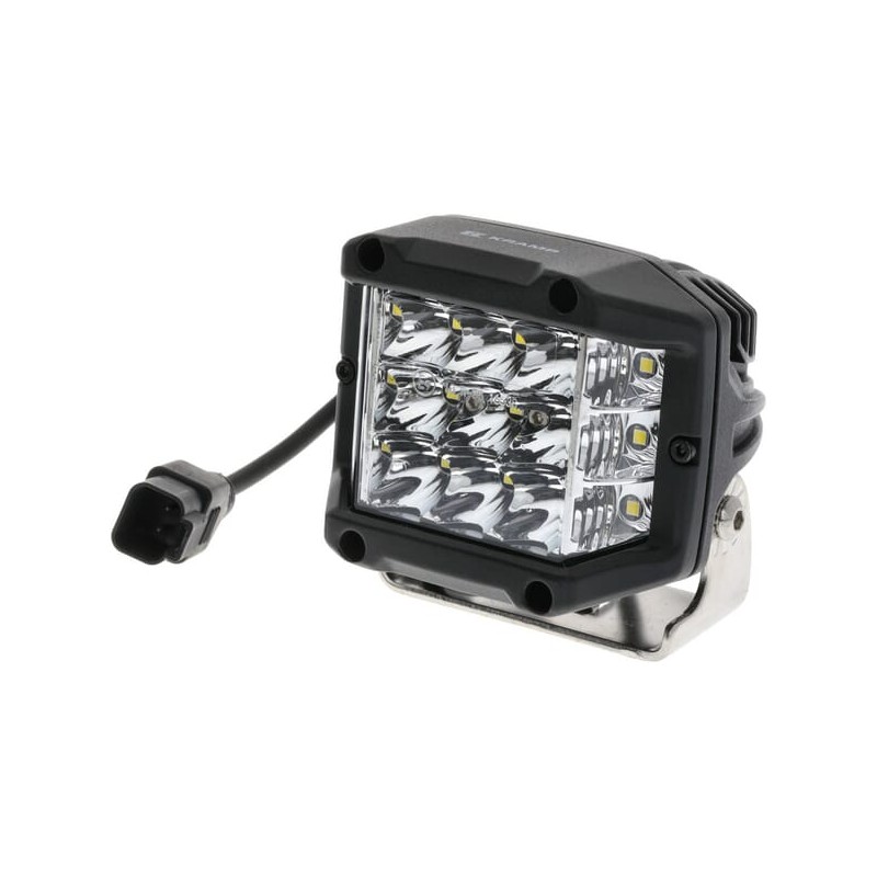 Lampă de lucru LED, 22.5W, 2850lm, pătrat, 10/30V, 89x73x97mm, mufă Deutsch, Kramp