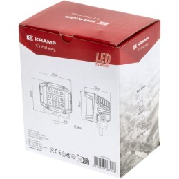 Lampă de lucru LED, 22.5W, 2850lm, pătrat, 10/30V, 89x73x97mm, mufă Deutsch, Kramp