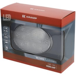 Lampă de lucru LED 36W 2760lm ovală 10/30V 144x85x96mm tip flood 12 LED-uri Kramp