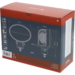 Lampă de lucru LED 36W 2760lm ovală 10/30V 144x85x96mm tip flood 12 LED-uri Kramp