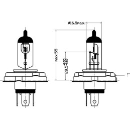 Bec H4 P45t 12V 60W/55W Kramp