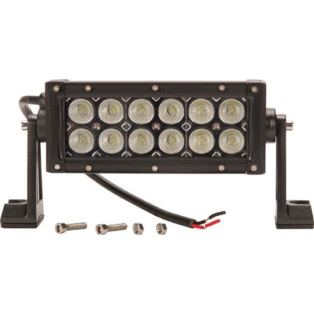 Bară lumini de lucru LED 36W 3060lm dreptunghiulară 12/24V albă 198,6x79,5mm cablu flood 12 LED-uri Kramp