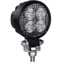 Lampă de lucru LED, 12W, 1200lm, rotund, 12/24V, alb, 65.7x85.8x35mm mufă Deutsch, flux, 8 LED-uri