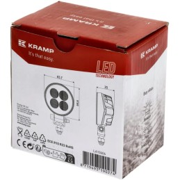 Lampă de lucru LED, 12W, 1200lm, rotund, 12/24V, alb, 65.7x85.8x35mm mufă Deutsch, flux, 8 LED-uri