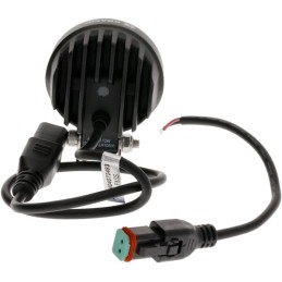 Lampă de lucru LED, 12W, 1200lm, rotund, 12/24V, alb, 65.7x85.8x35mm mufă Deutsch, flux, 8 LED-uri