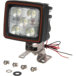 Lampă de lucru LED 60W 5600lm pătrată 10/30V albă 108x80x97mm mufă Deutsch flood - fascicul larg 20 LED-uri Kramp