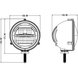 Far LED rotund 10-30V cu șurub diametru 150mm Kramp