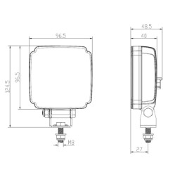 Lampă de lucru LED, 27W, 3420lm
